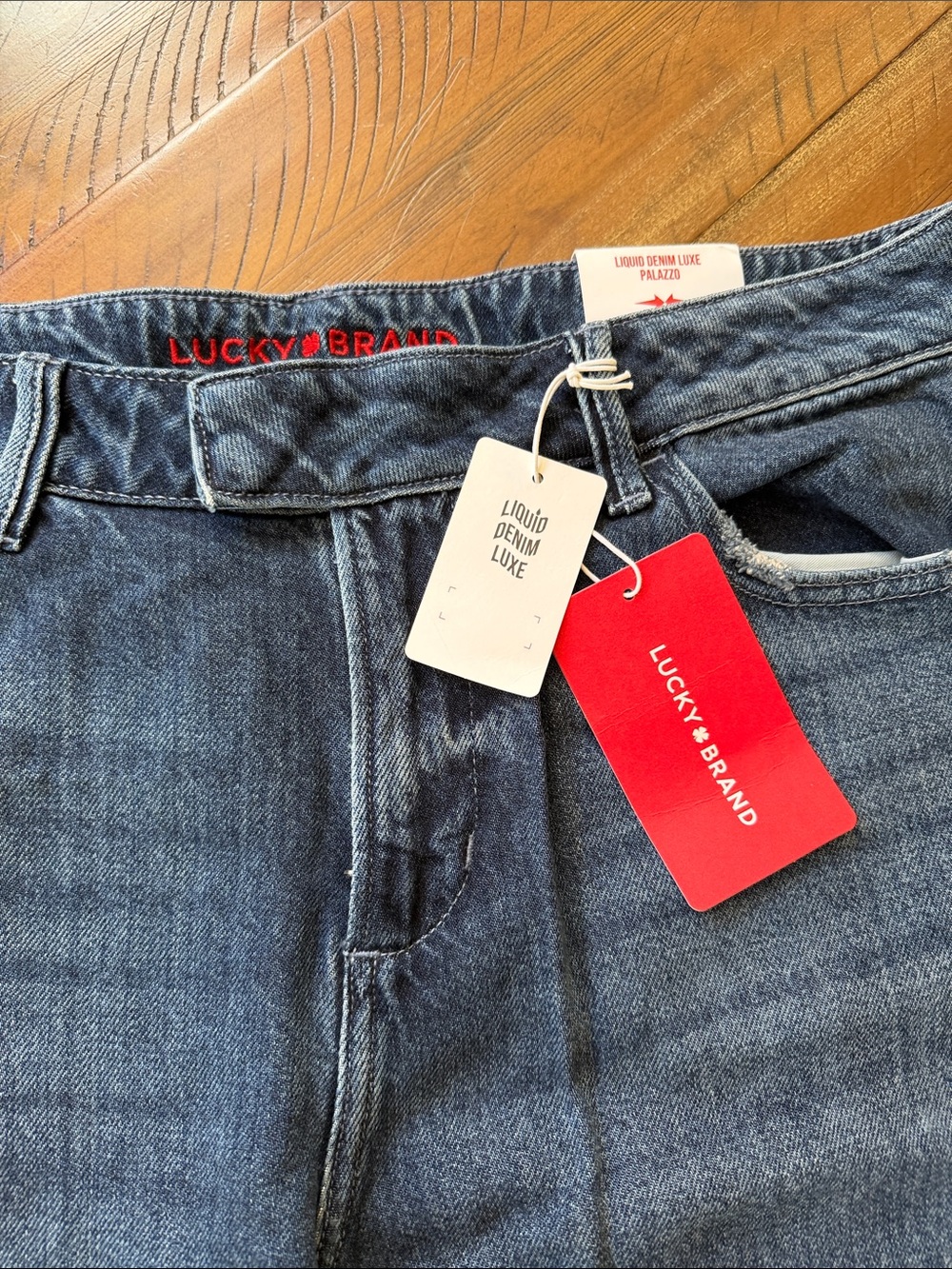 Women’s Lucky Brand Jeans Palazzo New Wide Leg 14 / 32 Denim pants NWT - Picture 3 of 9
